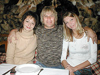 Алексей Глызин с женой Соней и администратором сайта